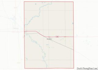 Map of Hanson County, South Dakota