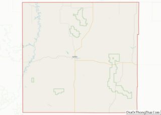 Map of Harding County, South Dakota