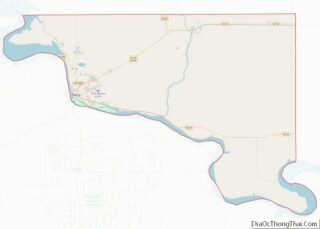 Map of Hughes County, South Dakota