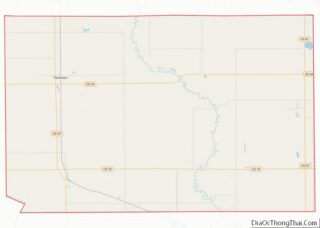 Map of Hutchinson County, South Dakota