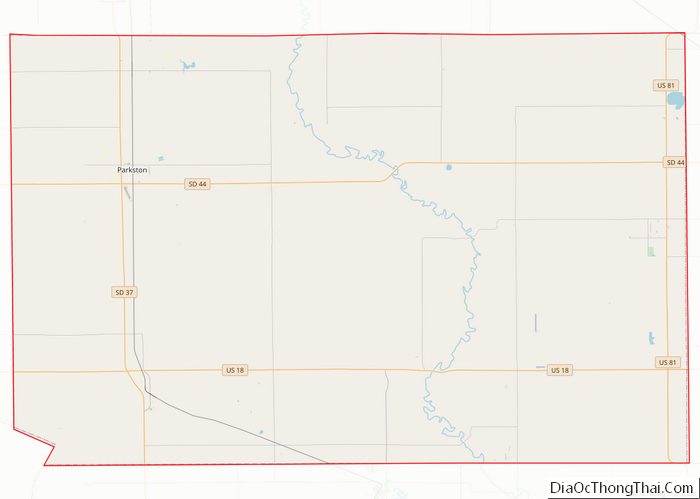 Map of Hutchinson County