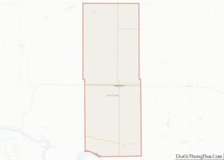 Map of Hyde County, South Dakota