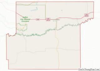 Map of Jackson County, South Dakota