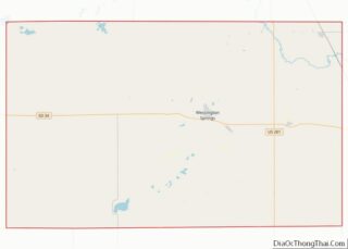 Map of Jerauld County, South Dakota