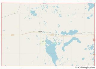 Map of Kingsbury County, South Dakota