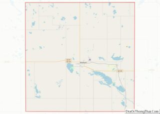 Map of Lake County, South Dakota