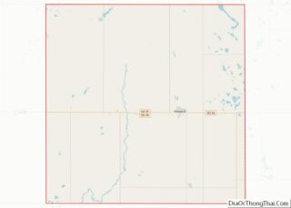 Map of Miner County, South Dakota