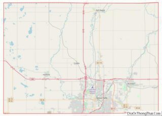 Map of Minnehaha County, South Dakota