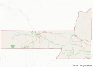 Map of Pennington County, South Dakota