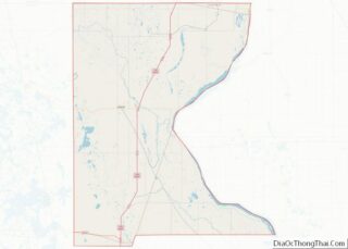 Map of Roberts County, South Dakota