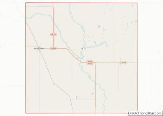 Map of Sanborn County, South Dakota