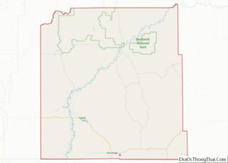 Map of Oglala Lakota County, South Dakota