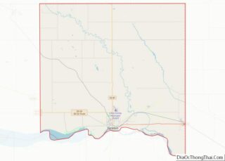 Map of Yankton County, South Dakota