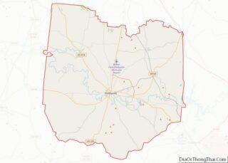 Map of Bedford County, Tennessee