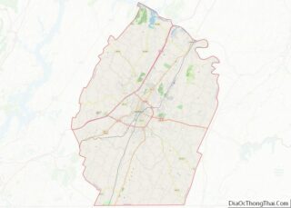 Map of Bradley County, Tennessee