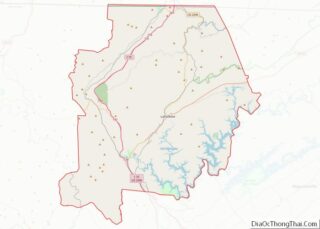 Map of Campbell County, Tennessee