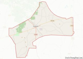 Map of Chester County, Tennessee