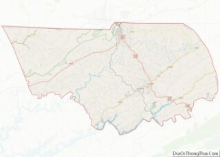 Map of Claiborne County, Tennessee