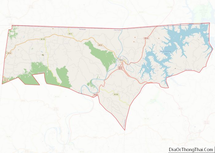Map of Clay County