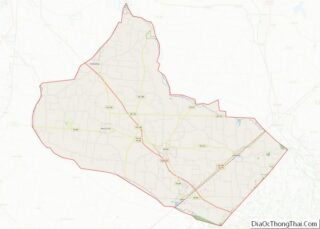 Map of Crockett County, Tennessee