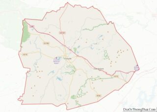 Map of Cumberland County, Tennessee