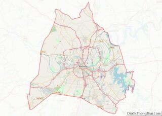 Map of Davidson County, Tennessee