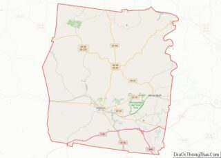 Map of Dickson County, Tennessee