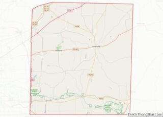 Map of Fayette County, Tennessee