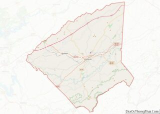 Map of Greene County, Tennessee