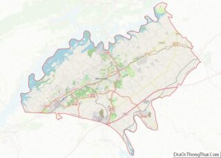 Map of Hamblen County, Tennessee