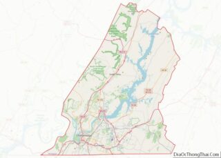 Map of Hamilton County, Tennessee