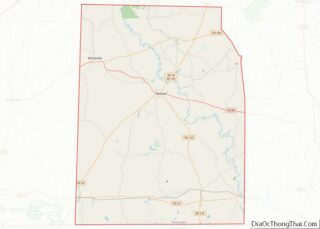 Map of Hardeman County, Tennessee