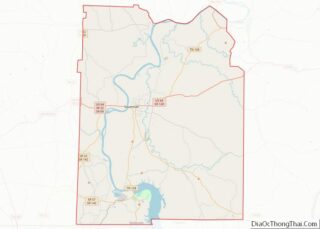 Map of Hardin County, Tennessee