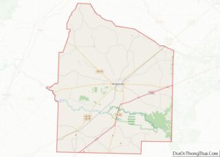 Map of Haywood County, Tennessee