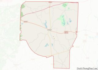 Map of Henderson County, Tennessee