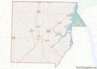 Map of Henry County, Tennessee