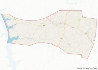 Map of Houston County, Tennessee