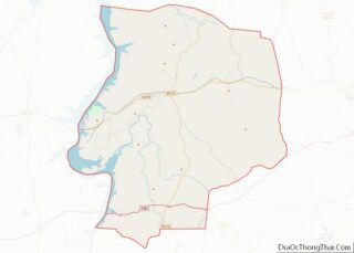 Map of Humphreys County, Tennessee