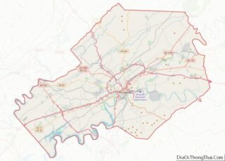 Map of Knox County, Tennessee