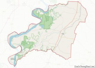 Map of Lauderdale County, Tennessee