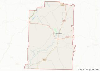 Map of Lawrence County, Tennessee