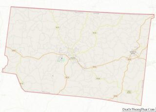 Map of Macon County, Tennessee