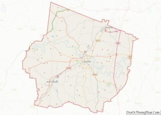 Map of Maury County, Tennessee