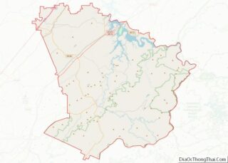 Map of Monroe County, Tennessee