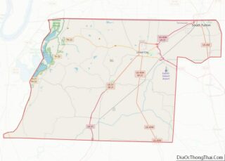 Map of Obion County, Tennessee