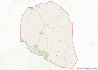 Map of Overton County, Tennessee