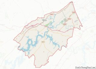 Map of Roane County, Tennessee