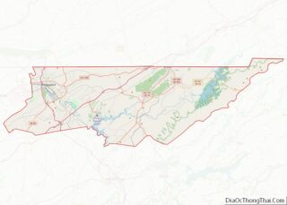 Map of Sullivan County, Tennessee