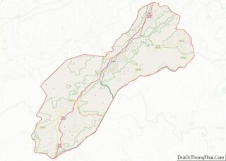 Map of Unicoi County, Tennessee