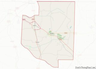 Map of Weakley County, Tennessee